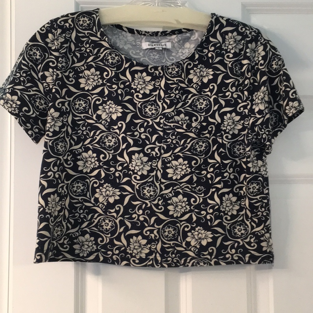 Navy blue crop top